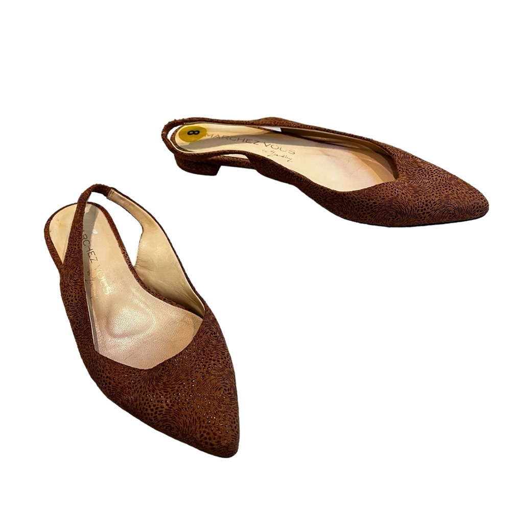 Anthropologie Marchez Vous Slingback Flats, Sz 8 - Picture 3 of 10